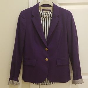 J. Crew Schoolboy Purple Blazer